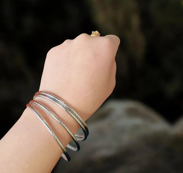 silver plated bangles