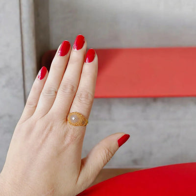 Beautiful Gold Polish Ring