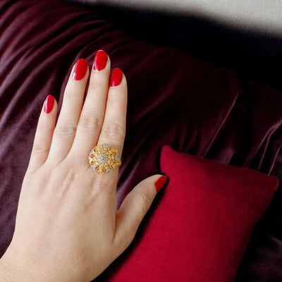 Big Size Gold Polish Ring 
