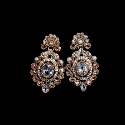 Jhumka Earrings Opal Pearls