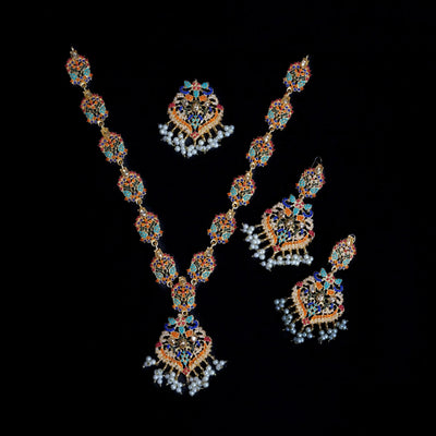 Nortan Mala With Earrings And Bindiya