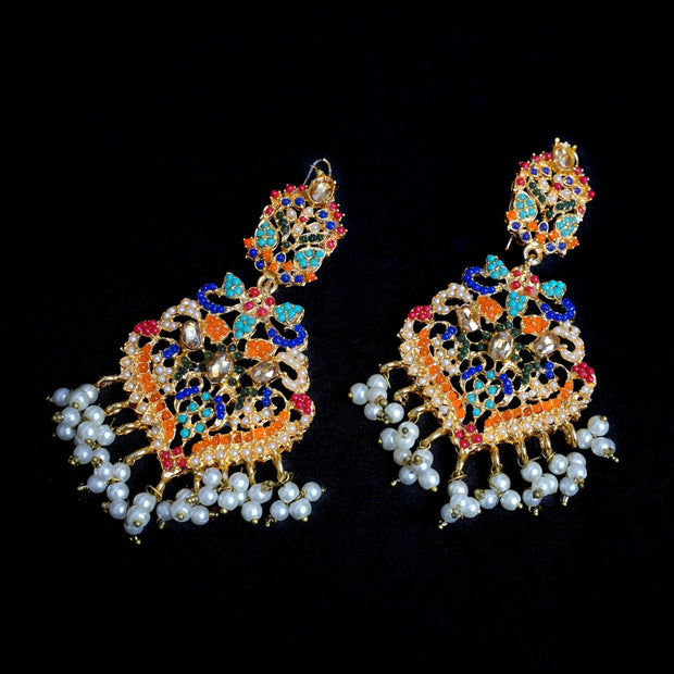 Nortan Mala With Earrings And Bindiya