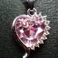Pink Heart Shaped Necklace With Earring Set 925