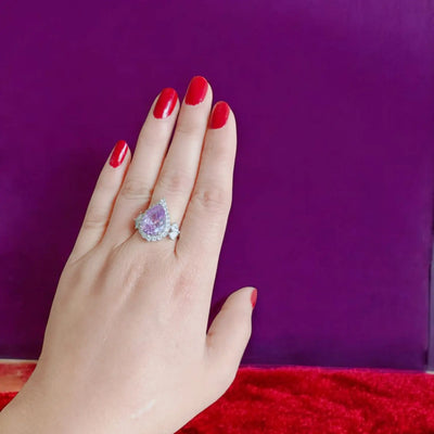 Purple Drop Ring 