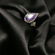 Purple Drop Ring 