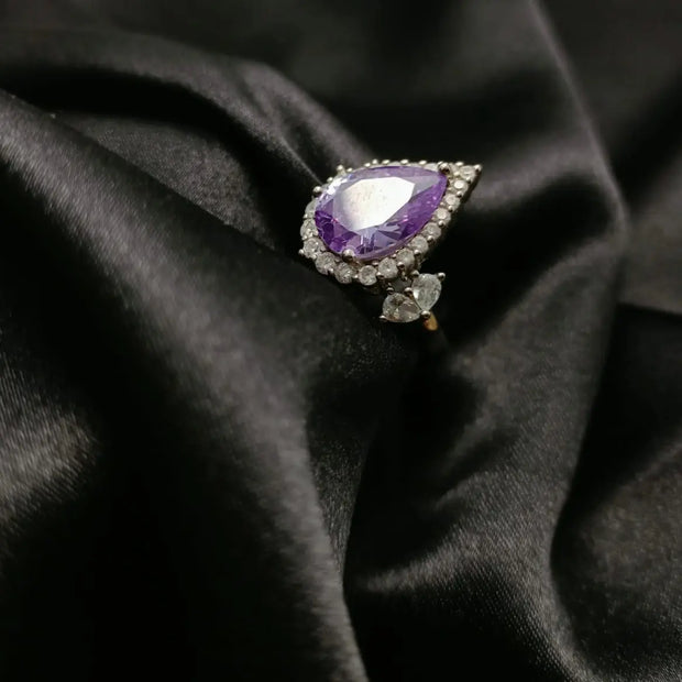 Purple Drop Ring 