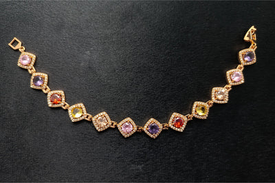 Rainbow Gemstone Tennis Bracelet