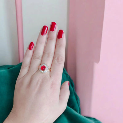 Red Flower Ring