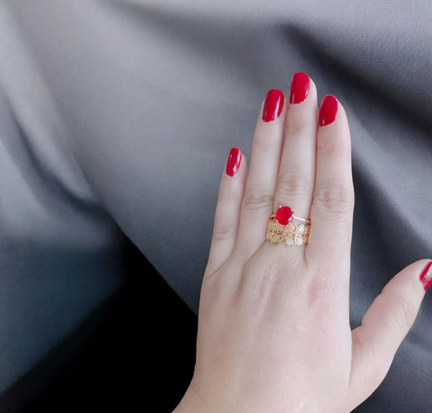 Red Stone Ring 