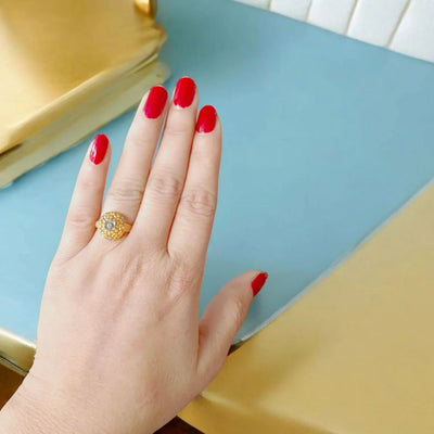 Round Gold Polish Ring