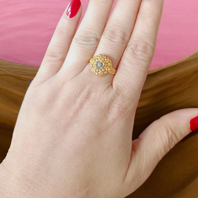 Round Shape Gold Polish Ring