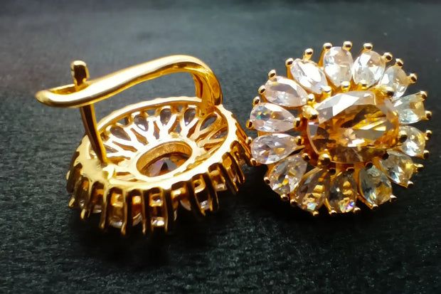 Sunflower Shape Fashion Boho Alloy Earrings