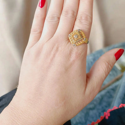 Unique Design Gold Polish Ring
