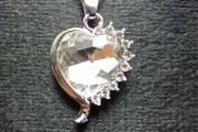 White Heart Shaped Necklace With Earring Set 925